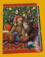 Hallmark Teddy Bear  Cat Photo Album Christmas Holiday Holds 100 4x6 Pictures