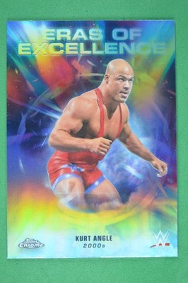 Kurt Angle 2026 Topps Chrome WWE Eras of Excellence Refractor #ERA-36