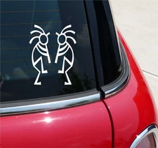 KOKOPELLI SET INDIAN SOUTHWEST FLUTE GRAPHIC DECAL STICKER ART CAR WALL DECOR