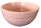 McCoy 6" Pink Beehive Mixing Bowl Ribbed Vintage Pottery Ovenproof USA