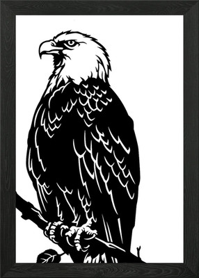 Adler gerahmtes Wandbild Poster Leinwanddruck Bild