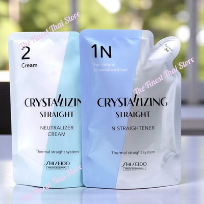 Crystallizing Straight N for Natural to Sensitized Hair Straightener Kit 125g *