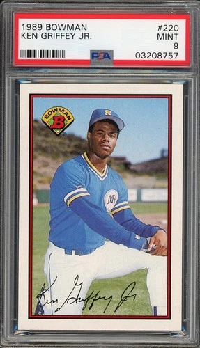 1989 Ken Griffey Jr Bowman #220 RC Rookie PSA 9