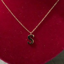 18K Rose Gold Plated  S  Stainless Steel Necklace, New