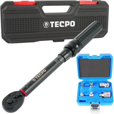 TECPO DREHMOMENTSCHLÜSSEL 1/4'' 5-25 Nm DREHMOMENT SCHLÜSSEL + BGS ADAPTER SET