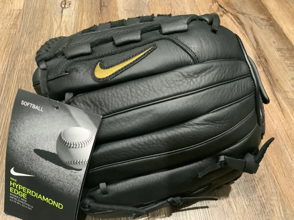 Guante de softbol Nike Hyperdiamond Edge 12,75" tiro a la izquierda negro de campo Foto 2 de 4