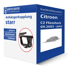 Auto Hak Anhängerkupplung starr für CITROEN C2 Fliessheck Typ JM AHK