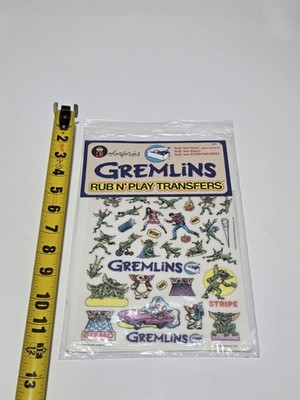 Vtg 1984 Gremlins Colorforms Rub N' Play Transfers Stickers No.8904 NOS Sealed