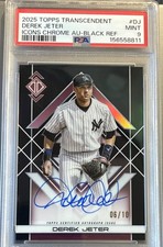 2025 Topps Transcendent Derek Jeter Black Refractor Auto #TCBA-DJ /10