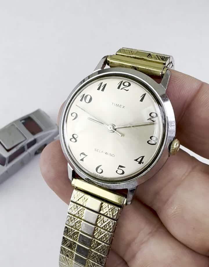 oos様　timex TIMEX Automatic VTG 1970 Viscount 40143170 XL Stainless Flex Band