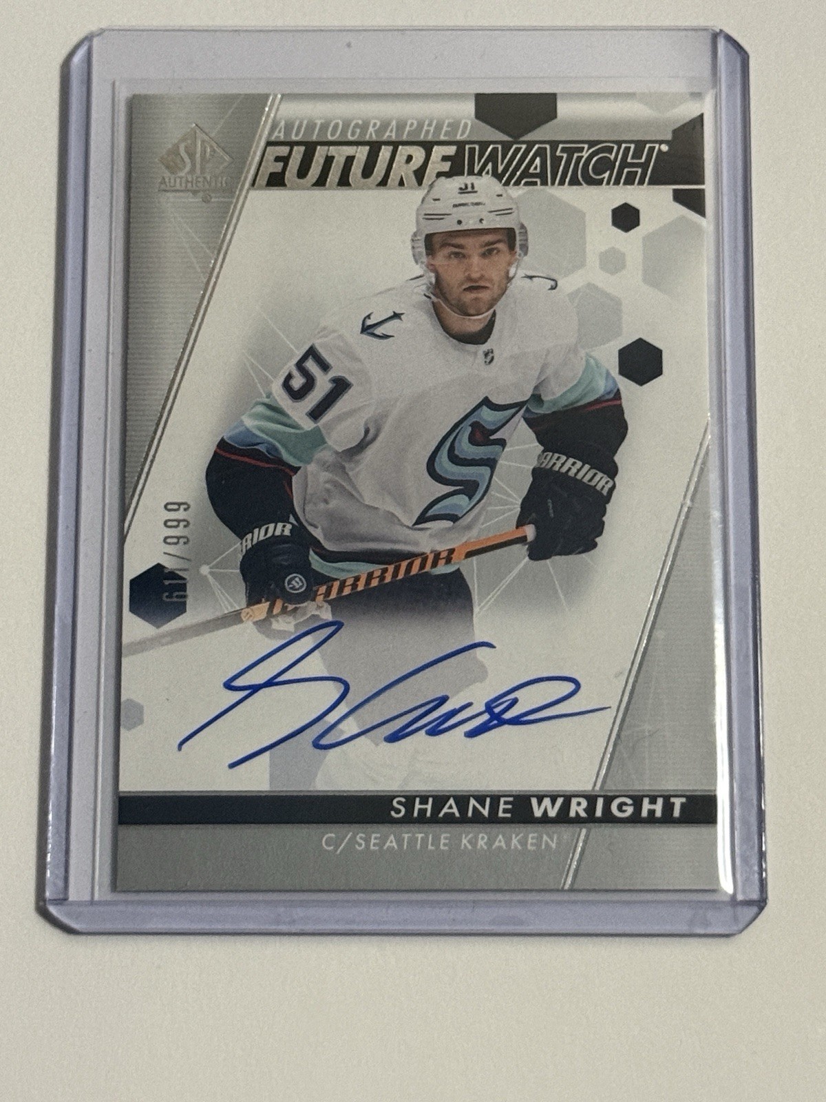 2022-23 SP Authentic Shane Wright Future Watch Auto /999 FWA RC