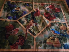 Bird Sanctuary Quilt Wallhanging Fabric Panel 43"L x 35"W Rosemary Millette VTG