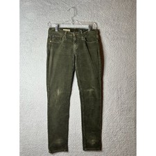 Adriano Goldschmied Corduroy Pants Womens 26R Green Stevie Slim Straight Ankle