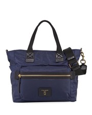 Marc Jacobs biker Nylon baby bag Diaper bag navy Blue Zipped Handbag 295