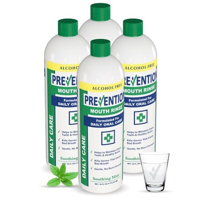 Prevention Daily Care Alcohol-Free Mouthwash, Hydrogen Peroxide Teeth Whiteni...