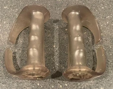 Metric ski pole vintage clear molded strapless Pistol GRIPS ONLY