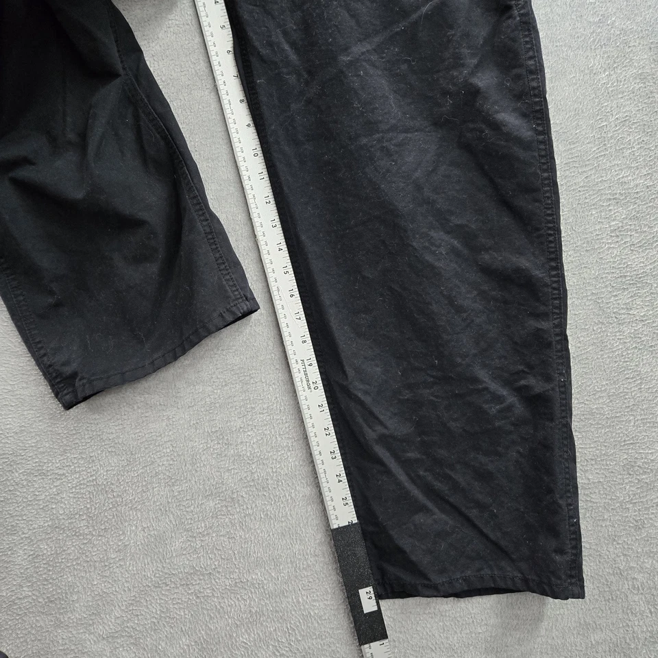 Pantalones antiguos azul marino para hombre 34X30 negro sarga china vintage holgados 29" entrepierna Foto 4 de 4