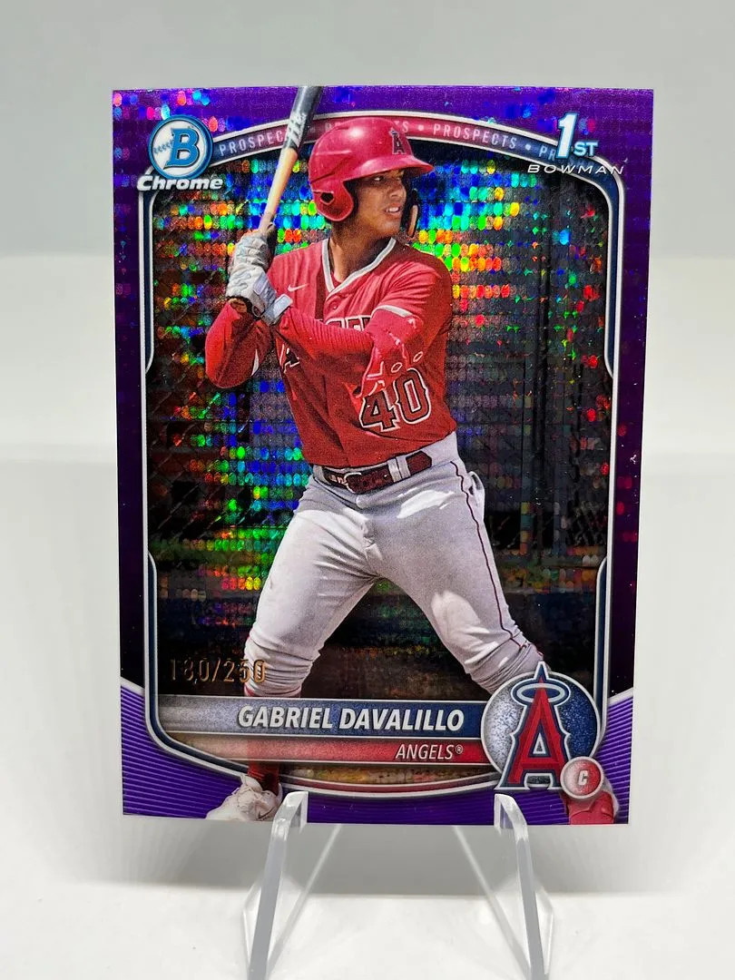 Gabriel Davalillo 2025 Bowman Chrome Purple Pulsar /250 #BCP-178 Angels