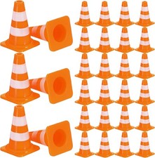 30 Pcs Mini Traffic Cones, 1" Plastic Mini Cones, Small Orange Cone Mini Constr