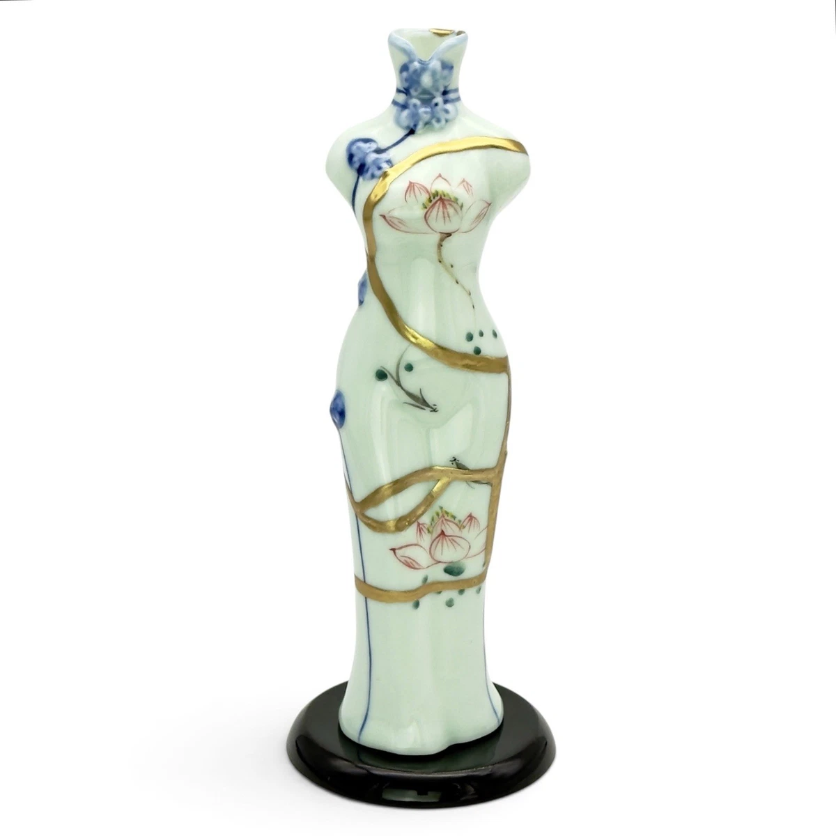 Kintsugi Vase Porcelain Cheongsam Dress Vase Gold Crack Art Personal Growth Gift