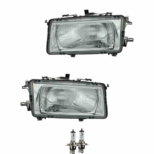 Scheinwerfer Set Rechts & Links H4 FüR Audi 80 89 89Q 8A B3 Inkl. Osram Lampen-image