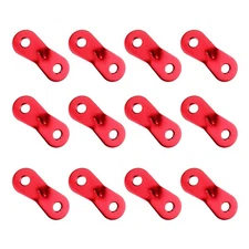12 Pcs Red Tent Rope Fasteners Line Aluminium Guyline