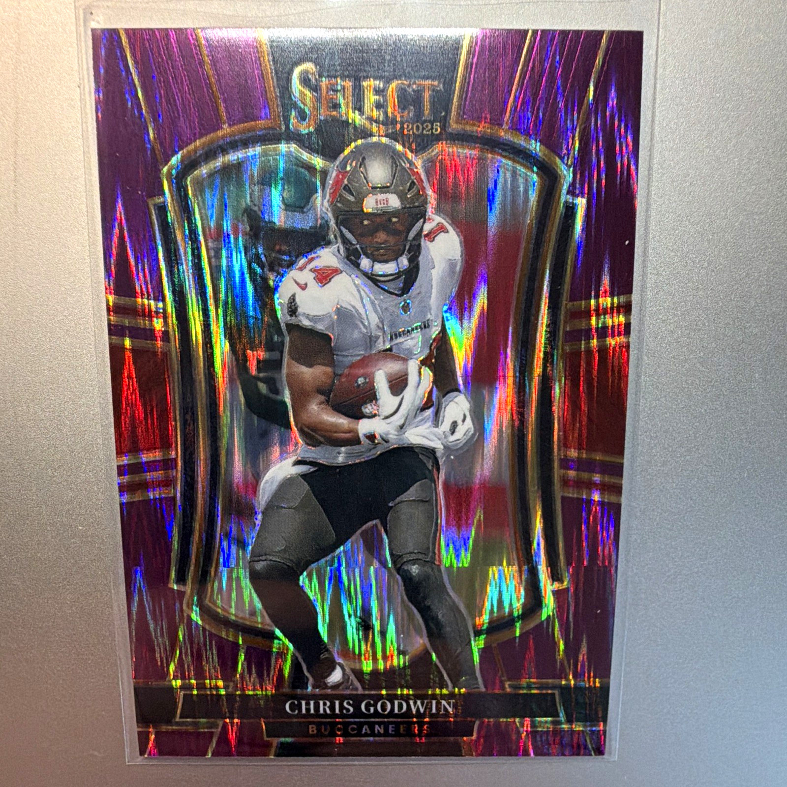 Panini 2025 Select Chris Godwin Buccaneers Premier Level Purple Prizm #139 /699
