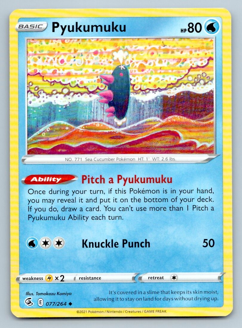 Pokemon Pyukumuku Fusion Strike FST UC 077/264 NM
