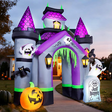 ZPISF Halloween Inflatables 12 FT Haunted House Castle Archway Outdoor Decoratio