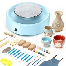 Alldeer Mini Pottery Wheel Machine - 6" Upgraded Clay Wheel for Beginners K...