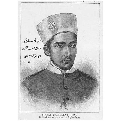 AFGHANISTAN Sirdar Nasrullah Khan Second Son of the Amir - Antique Print 1893