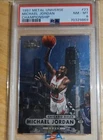1997 METAL UNIVERSE MICHAEL JORDAN CHAMPIONSHIP CARD #23 PSA 8