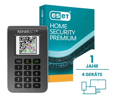 REINER SCT tanJack  photo QR + ESET HOME SECURITY PREMIUM CyberSecurity - Hard-