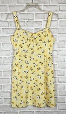 Old Navy Sundress Womens Sz M Yellow Floral Casual Pullover Summer Sleeveless