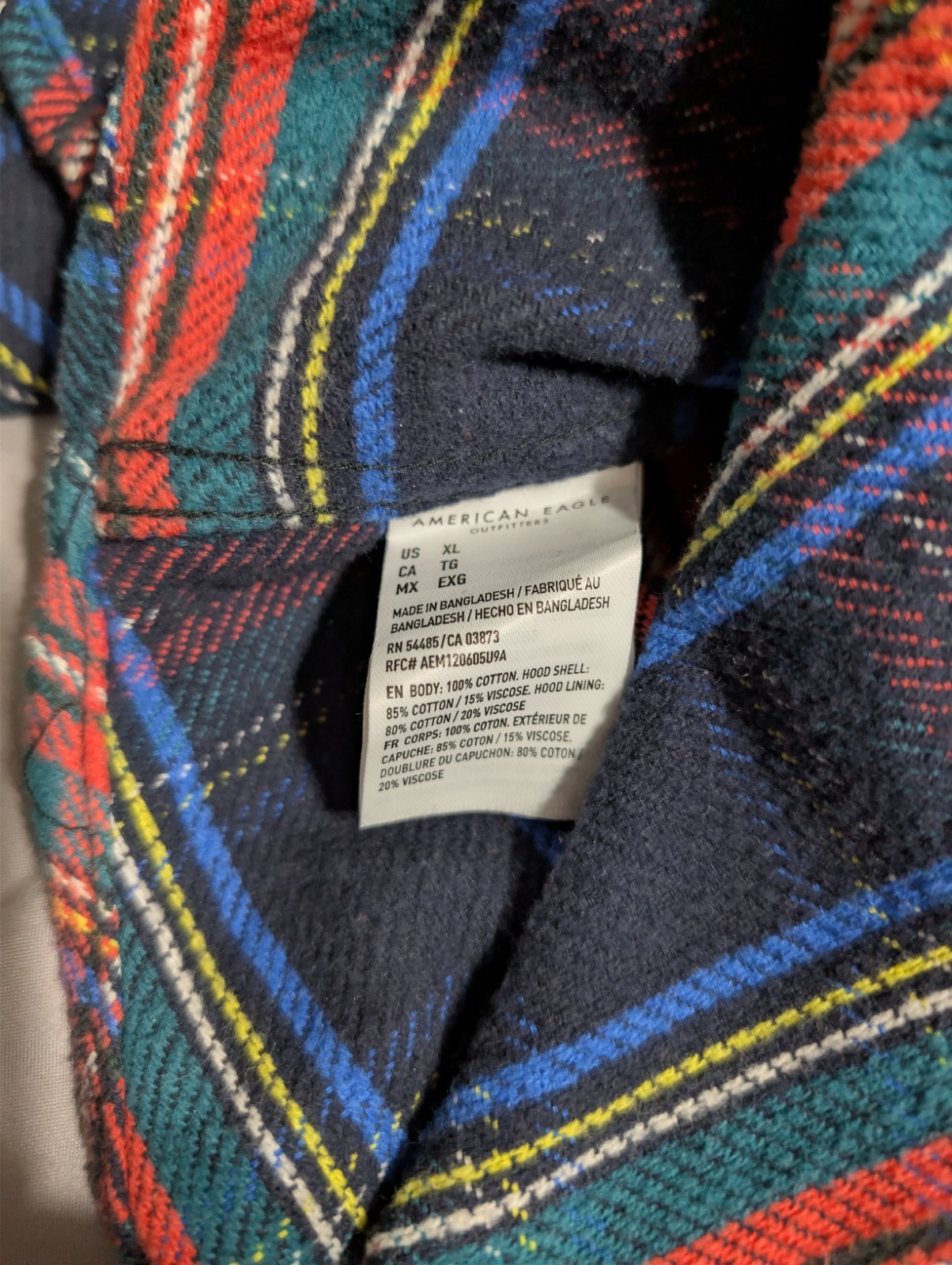 American Eagle Heavyweight Patchwork Flannel Shir… - image 5