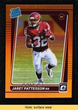 2021 Donruss Optic Rated Rookie Orange Prizm /199 Jaret Patterson #297 READ 1e7