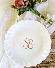 Richard Ginori Marchio Blu  serie Ancona Porcellana 1 Piatto Cifrato S E In Oro 