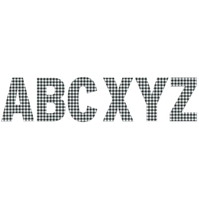 Gingham Jumbo 7'' Deco Letters, Pack of 129