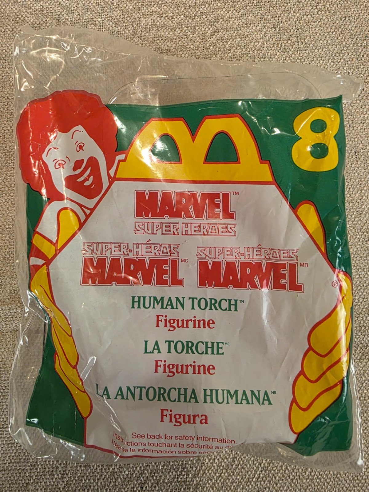 1996 Marvel Super Heroes Human Torch #8 McDonald's Happy Meal Toy