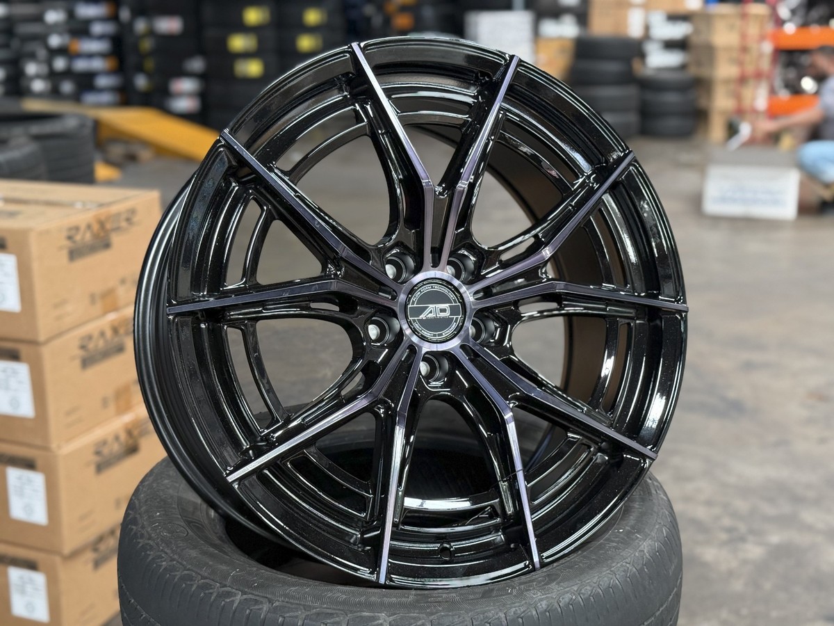 New 19x8.5 ET37 AD Wheel F7 5x108 Black (4 Wheel) fit Volvo S90