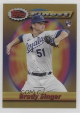 2021 Topps Finest Flashbacks Gold Refractor 39/50 Brady Singer #178 0e4z