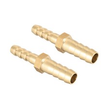 Straight Brass Barb Fitting Reducer Fit Hose ID 8mm to 6mm 2pcs