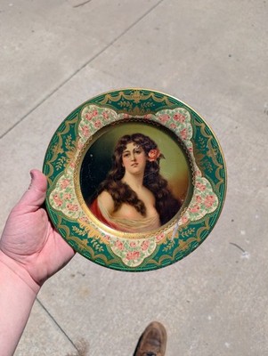 Anheuser Busch Advertising Metal Plate Woman Malt Nutrine 1905 Serving Tray Beer