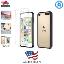Compatible with iPod Touch 7/6/5 Case Clear with 2 Screen Protectors, Anti-Y...