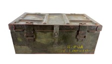 Military Steel Ammunition Transport Chest Yellow Stencil R7PCA WT LOP-16 Box