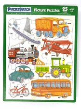 Puzzle Patch 25 Pc Tray Puzzle Vintage 1992 TRANSPORTATION