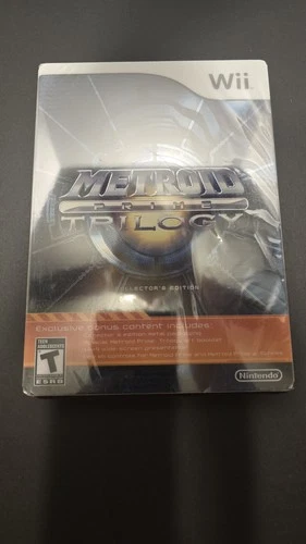 Nintendo Metroid Prime Trilogy Sealed Collector's Edition Metal Case Wii