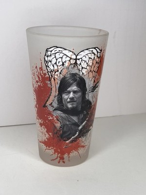 Amc The Walking Dead Glasses6  Pint Beer/water Frosted Glasses 2014-Daryl Dixon