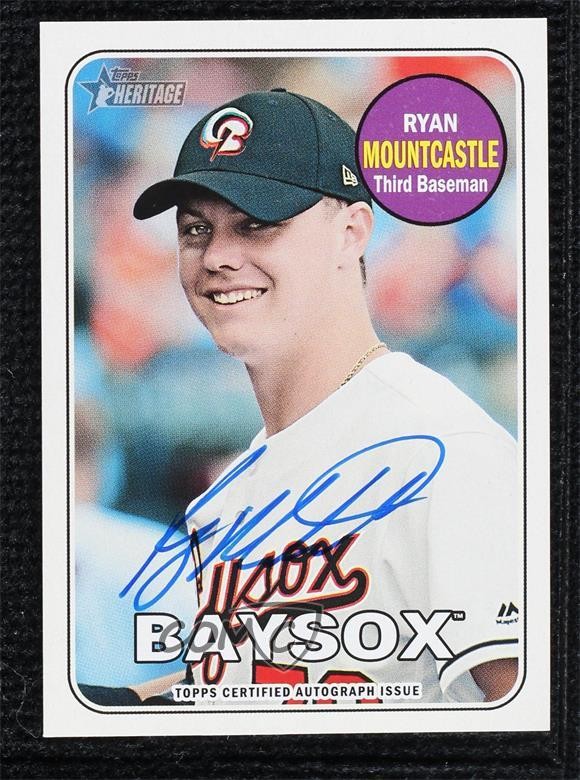 2018 Heritage Minor League Edition Real One 23/25 Ryan Mountcastle Auto 1v3