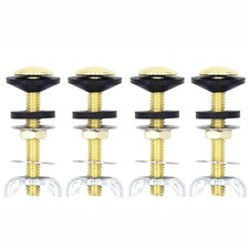 4 Pack Toilet Tank to Bowl Bolt Kit Brass Plated Heavy Duty Toilet Bolts Rust...
